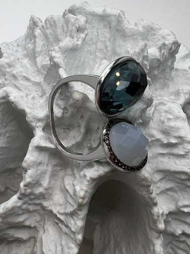 [18114-R LINE] Anillo de plata